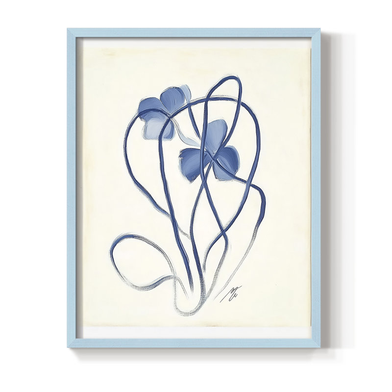 Reproduction encadrée FLORAL Series DCXLVI - bois massif, H 11 po x l 9 po