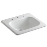 Tahoe Metal Rectangular Drop-In Bathroom Sink with Overflow