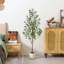 5 pi / 6 pi olivier artificiel en pot blanc moderne-129915396