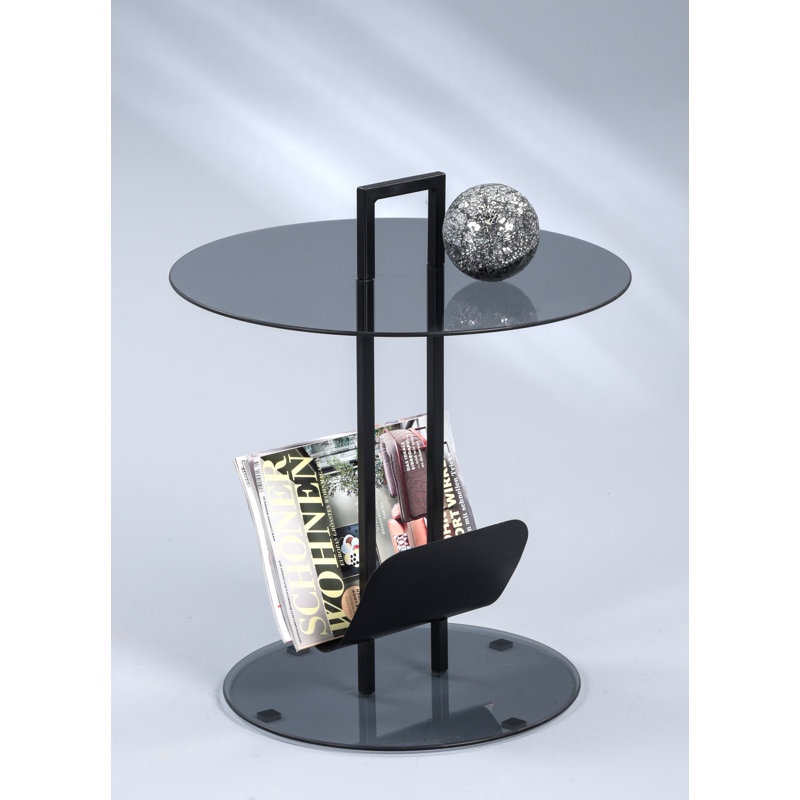 Paden Glass Top Frame End Table