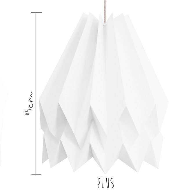 45cm H Paper Novelty Pendant Shade ( Clip On ), White