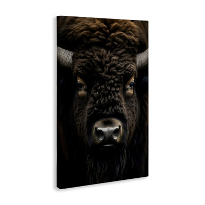 Bison Portrait Close Up Canvas, design by Creative Studio