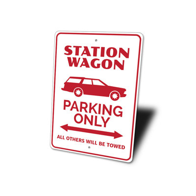 Plaque de stationnement en aluminium Station Wagon