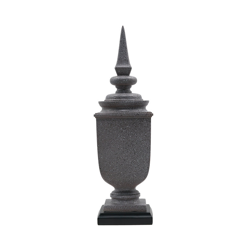 5x5x19.5" Finial Sqaure Urn Statue