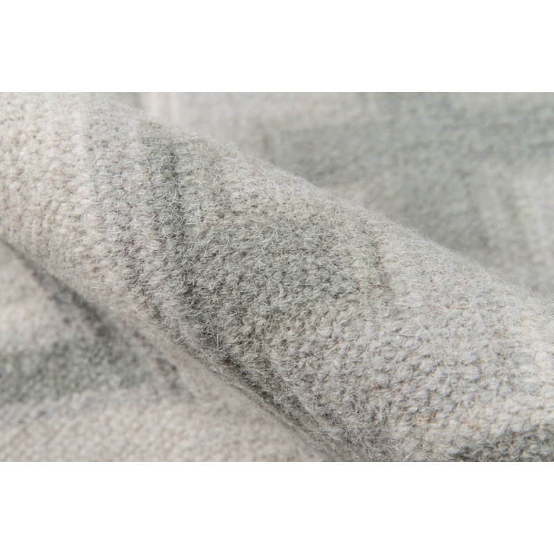 Thompson Wool Oriental Area Rug in Gray, Rectangle 7'6" x 9'6"