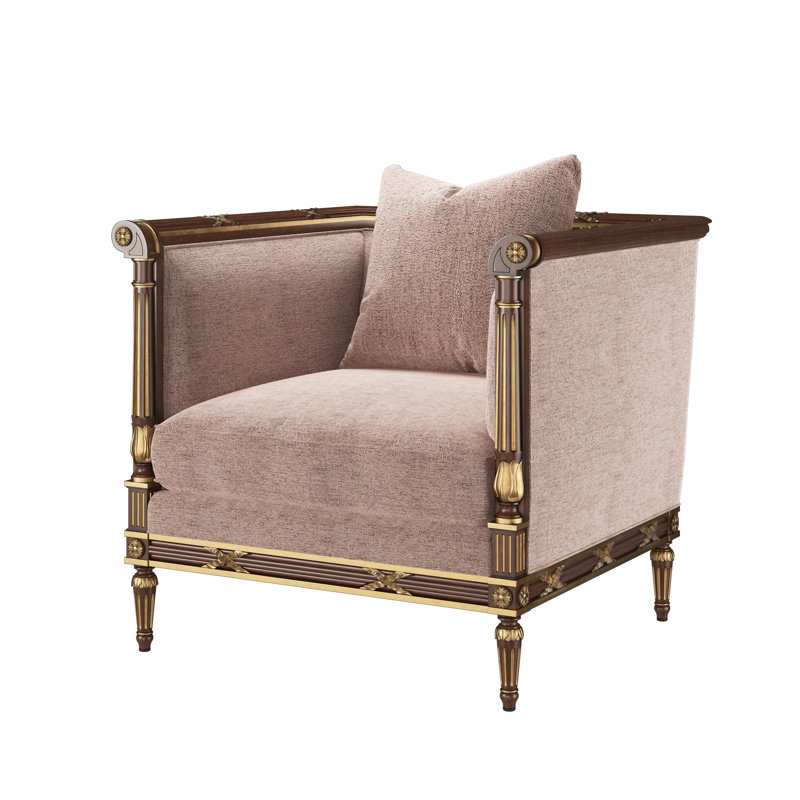 The Regent's Visit  Accent Chair, Brown Polyester
