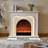 47.24"Modern Minimalist White Fireplace Mantel