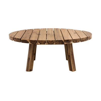 Rustic Style Wood Table, 35.6X35.6X14.6", For Home Extendable Space Saving