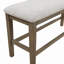 Élégante table de salle à manger à hauteur de comptoir 6 pièces avec banc et chaises