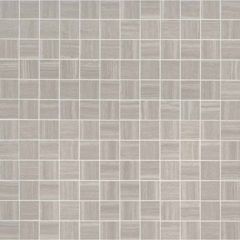Zaretta Grid 12 in. x 12 in. Matte Ceramic Mosaic Floor and Wall Tile, Shira