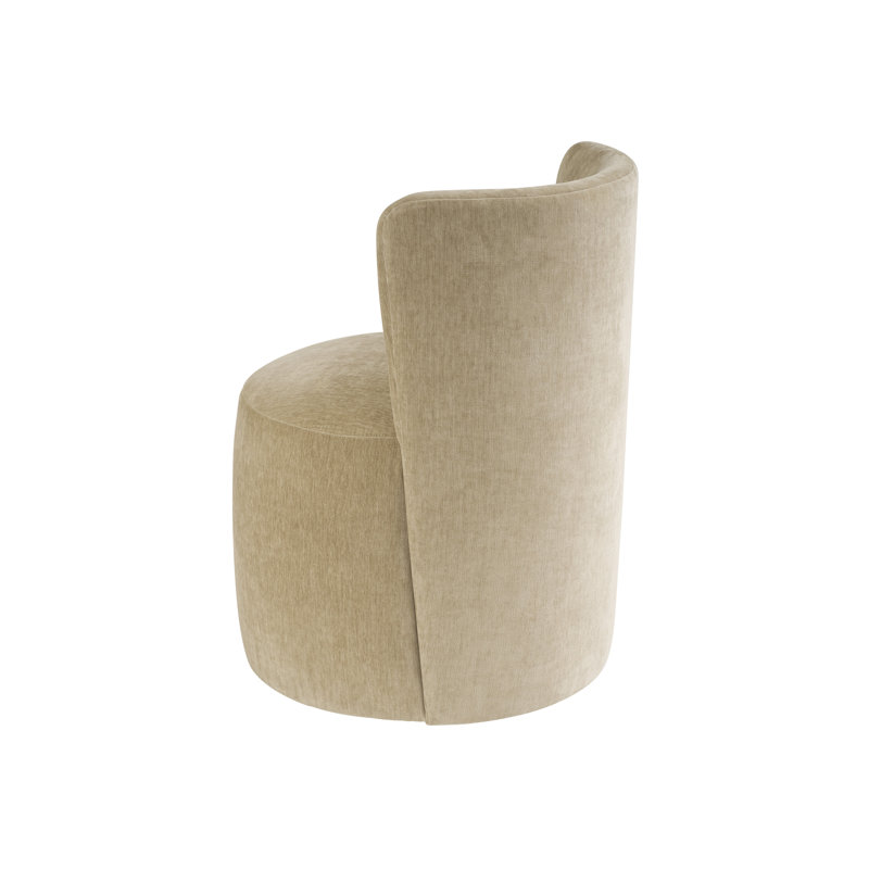 Murales Leather Side Chair, Beige Fabirc