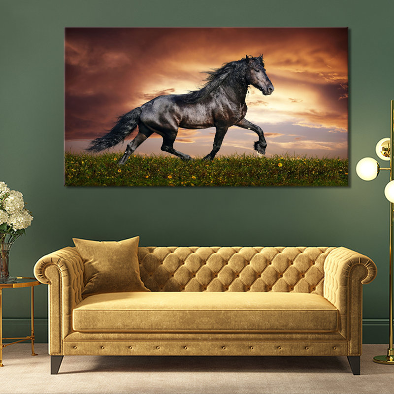 Beautiful Stallion - Wrapped Canvas Art Prints, 31cm H x 51cm W x 2cm D