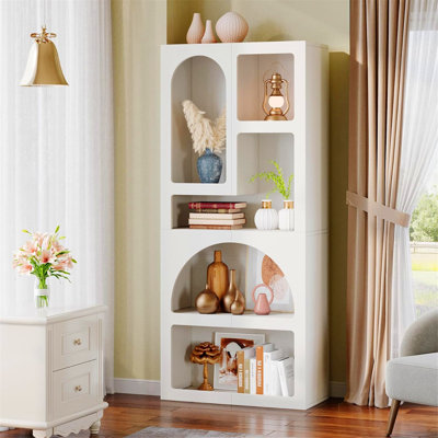Bibliothèque géométrique arquée à 5 tablettes