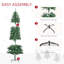 Sapin de Noël artificiel mince de 7 pi de hauteur non éclairé avec branches réalistes et 865 pointes, conception peu encombrante