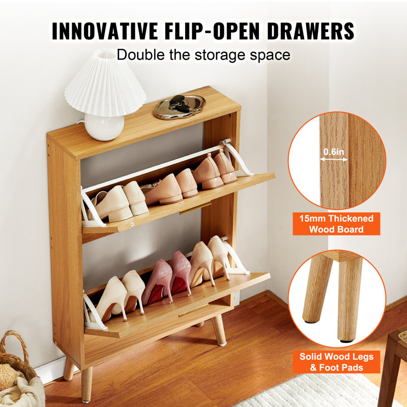 6 Pair Flip Down Shoe Storage