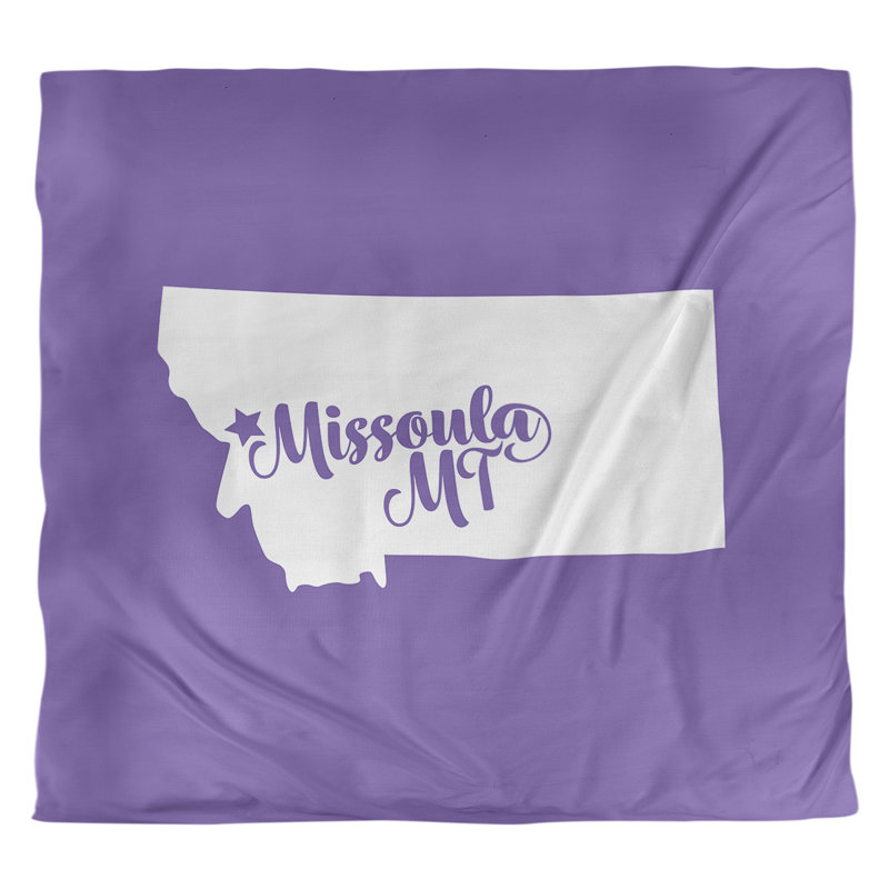Housse de couette missoula montana, Polyester brossé, Housse de couette pour très grand lit, Mauve