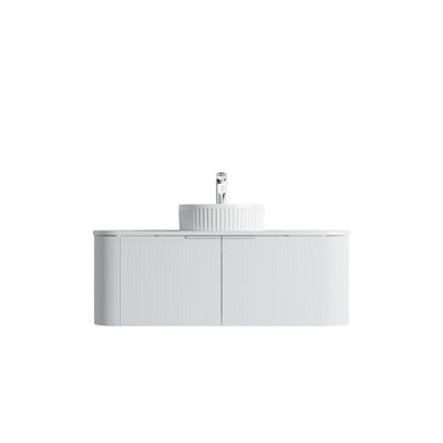 Meuble-lavabo simple 46 po avec plateau en marbre Vireo