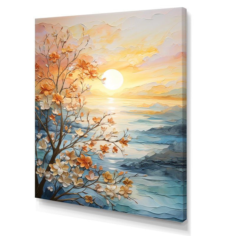 Ivoneta Bold Sunrise Eternal Renewal I - Sunrise & Sunset Canvas Print Wall Art, 32" H x 16" W, Wrapped Canvas, No Frame