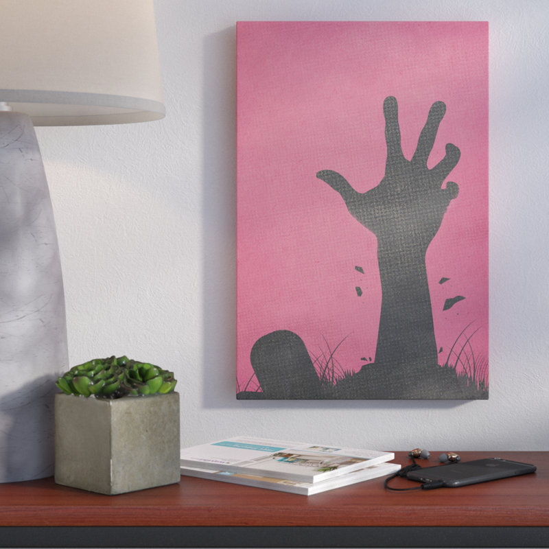 Ne pas siffler par the cemetery, impression sur toile tendue, H 26 po x l 18 po x P 1,5 po, Toile avec cadre noir