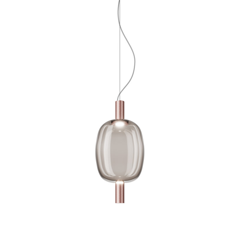 Riflesso 1 - Light Pendant, Matte Copper, Smoky Transparent