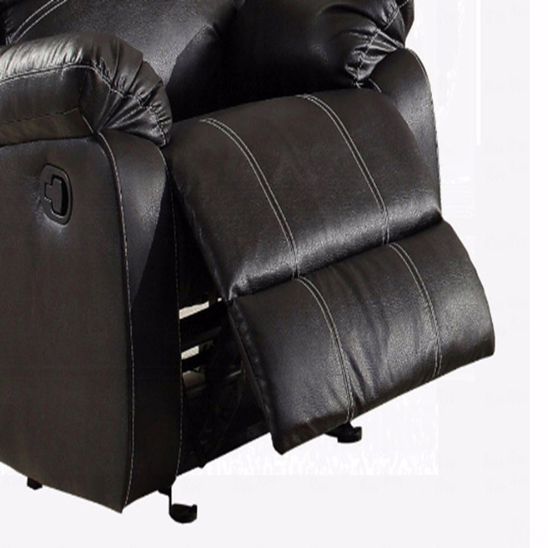 Cuir noir synthétique revêtu de fauteuil inclinable