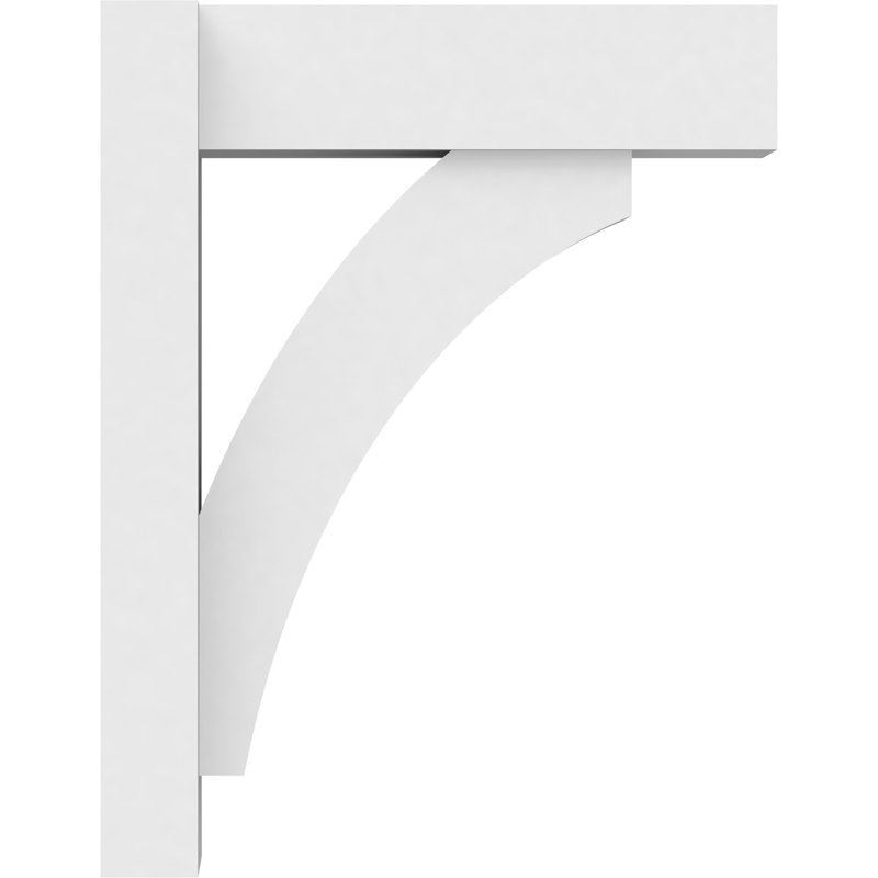 Persienne en PVC de qualité architecturale avec extrémités en bloc Thorton, L 5 po, H 18 po x l 14 po