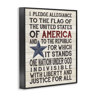 «Pledge of Allegiance», reproduction d'impression sur toile