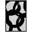 BAW, anneaux de peinture imbriqués, motifs géométriques, minimalisme, détente moderne, calme, noir et blanc-102488189-102488191