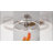 27.56" 3 Blade Modern Ceiling Fan With Light Flush Mount Metal Ceiling Fan with LED Light and Remote