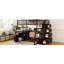 Lit mezzanine double avec 7 tiroirs, 2 tablettes et bureau - Contreplaqué, idéal pour la chambre à coucher avec matériaux durables, décoration de chambre-47215110
