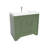 Anvay 36 in. Single Sink Freestanding Bath Vanity in Forest Green with White Carrara Quartz Top-1280929170