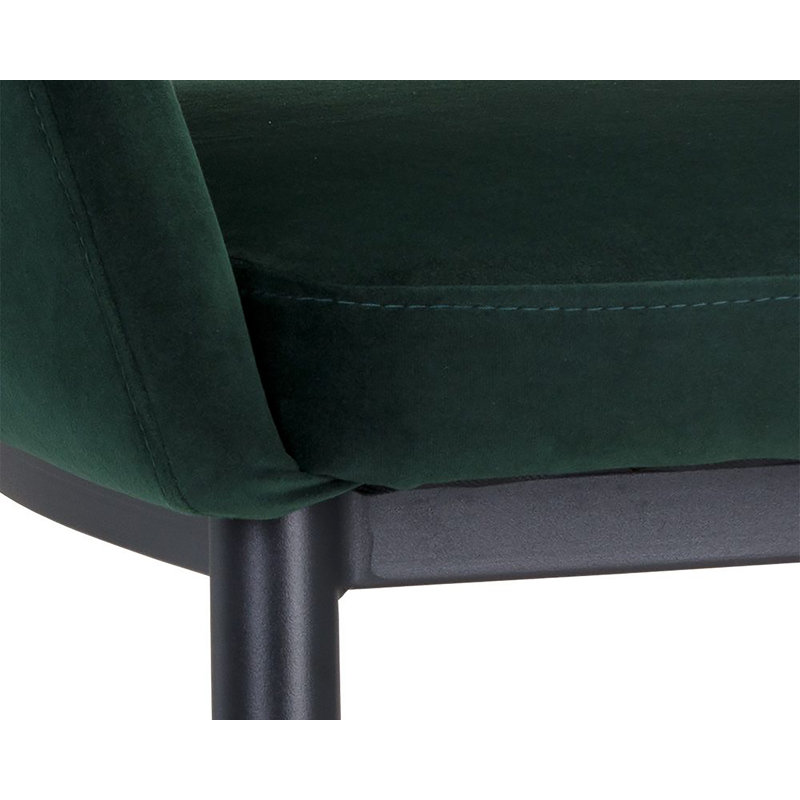 Upholstered Dining Chair, Deep Green Sky