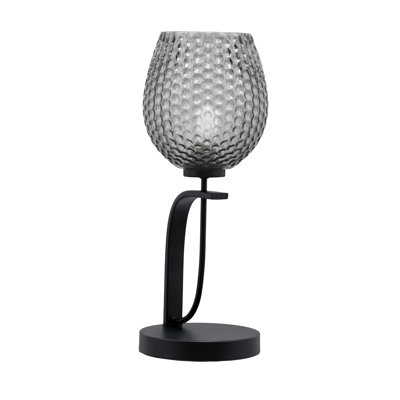 Cavella Accent Lamp With 7.5" Smoke Textured Glass