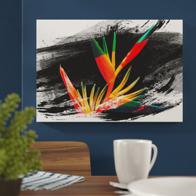 Flower Bird of Paradise - Wrapped Canvas