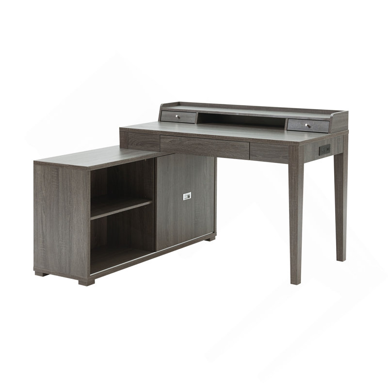 Mini bureau en L avec crédence en L pour porte de bureau en L