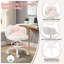 Vanity Chair with Wheels,Cute Cat Paw Office Chair with Back,360°Rotating Height Adjustable Armless Chair in Vibrant Color-Blocking,Small Desk Chair,Plush Cushion for Bedroom,Make-Up Room Home Office-392345210