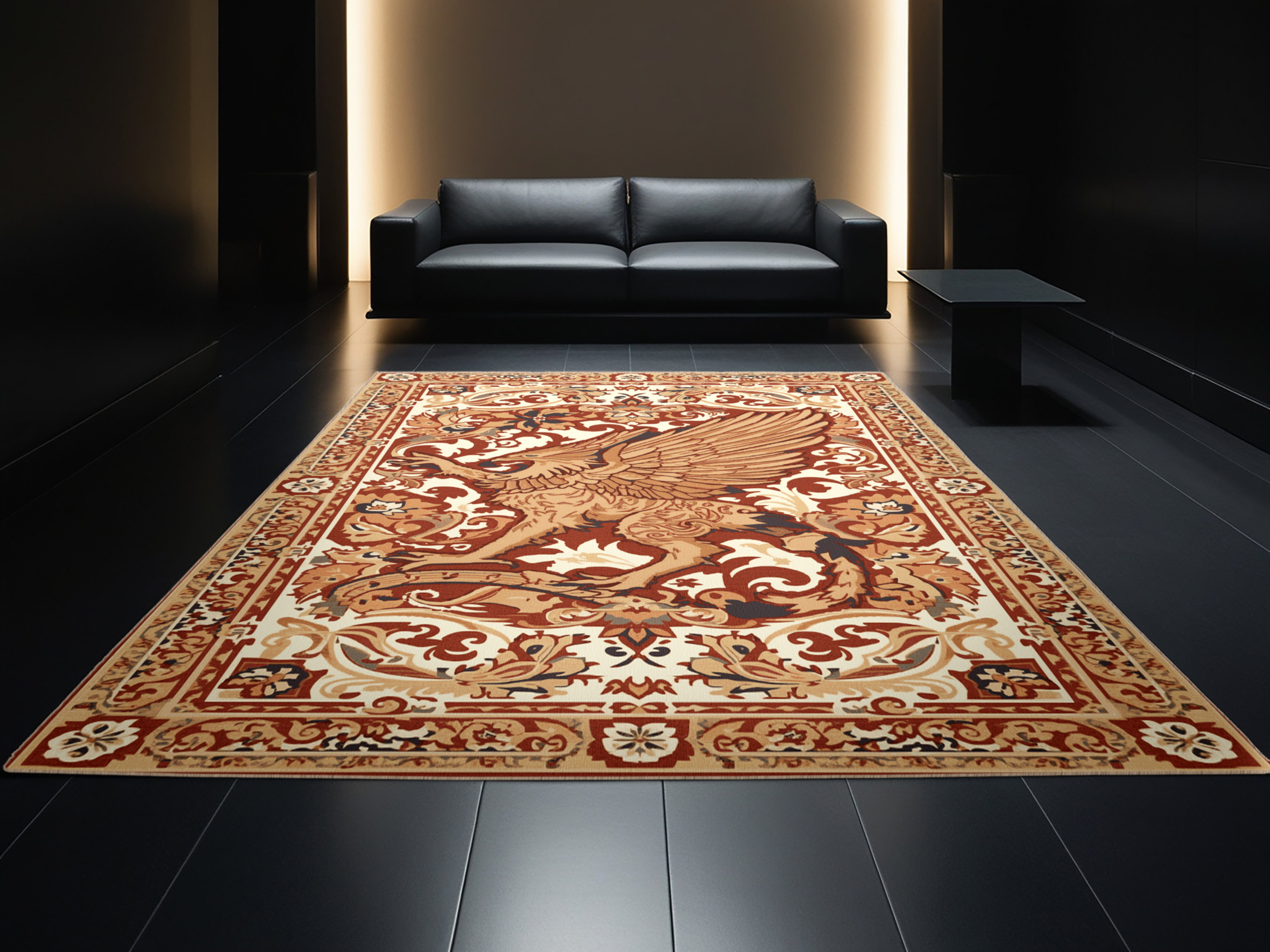 Wrought Studio Soft Plush Nailwell Griffin Ornate Traditional Oriental ...