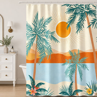 Shower Curtains with Hooks Included