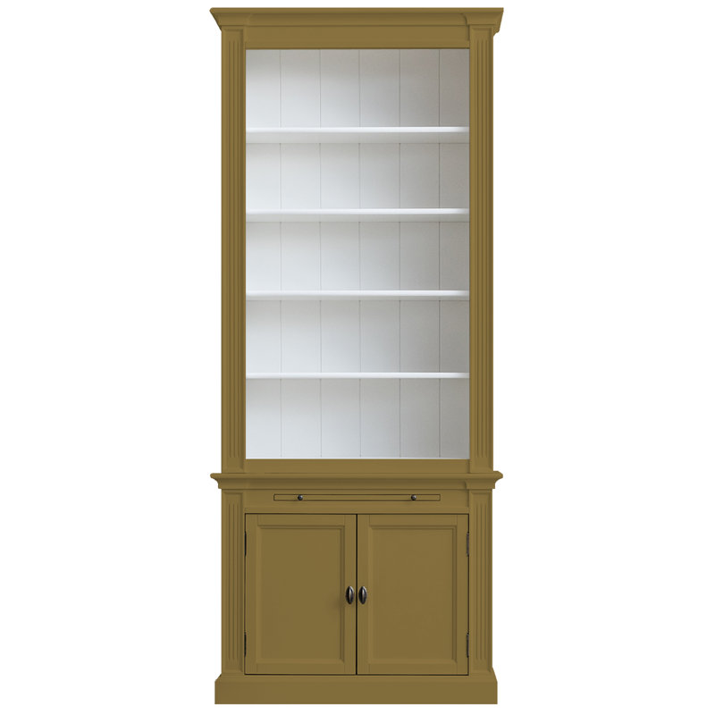 Beven 240 cm H x 100 cm W Library Bookcase, Dark Brown