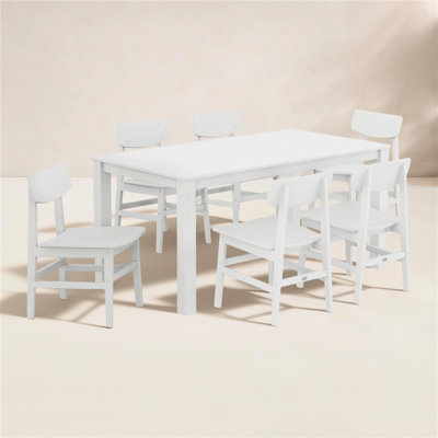 Modern Studio 64'' Rectangular 6-Person Outdoor Dining Set