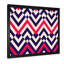 Chevron rouge, blanc et noir II - reproduction d'art sur toile à motifs-66812208-66812207