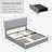 Kendrall Upholstered Platform LED Bed Frame with 2 Storage Drawers-1240959192-1240959198