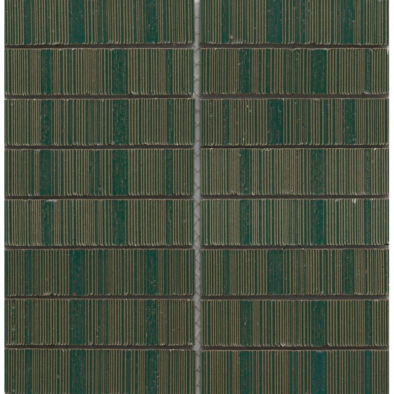 Newtro Black 12 in. x 12 in. Glossy Ceramic Wall Tile (14.24 sq. ft./Case), Green