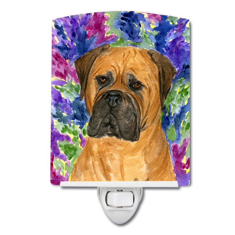 Éclairage de nuit en céramique bullmastiff