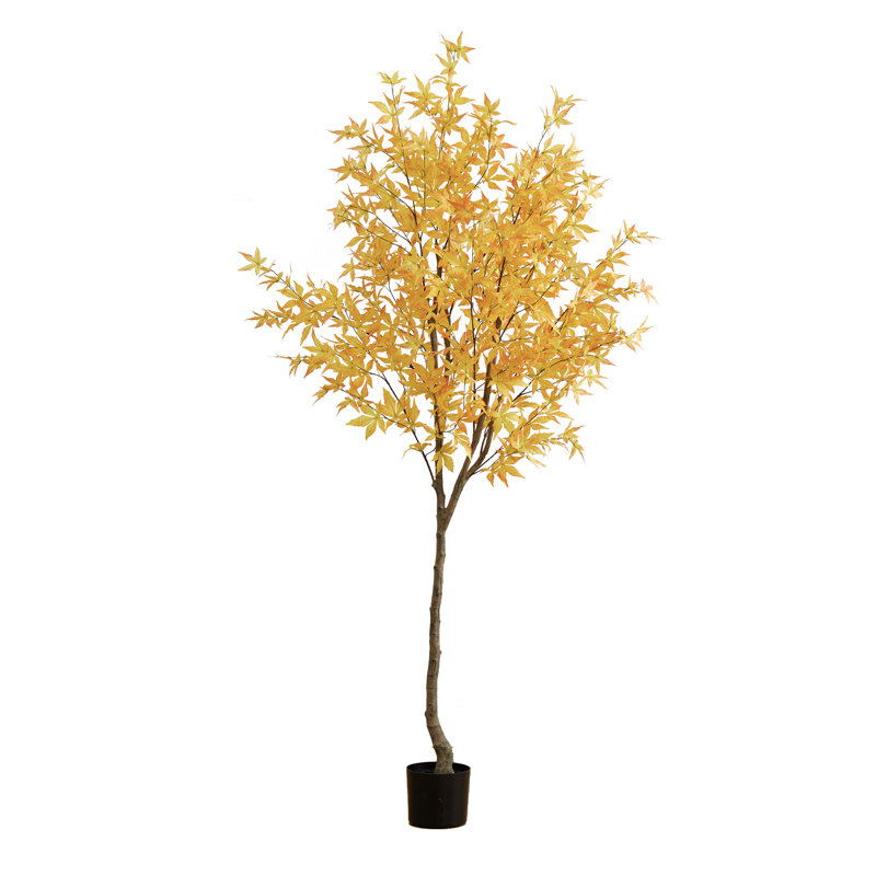 7 pi Arbre d'automne artificiel érable d'automne, Jaune