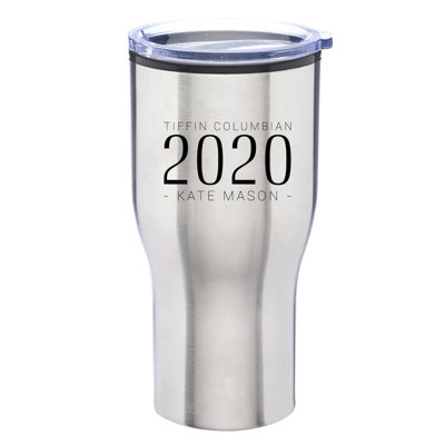 «Graduation Year» sur mesure et nom gravé sur mesure 28 oz. Gobelet de voyage en acier inoxydable isolé sous vide