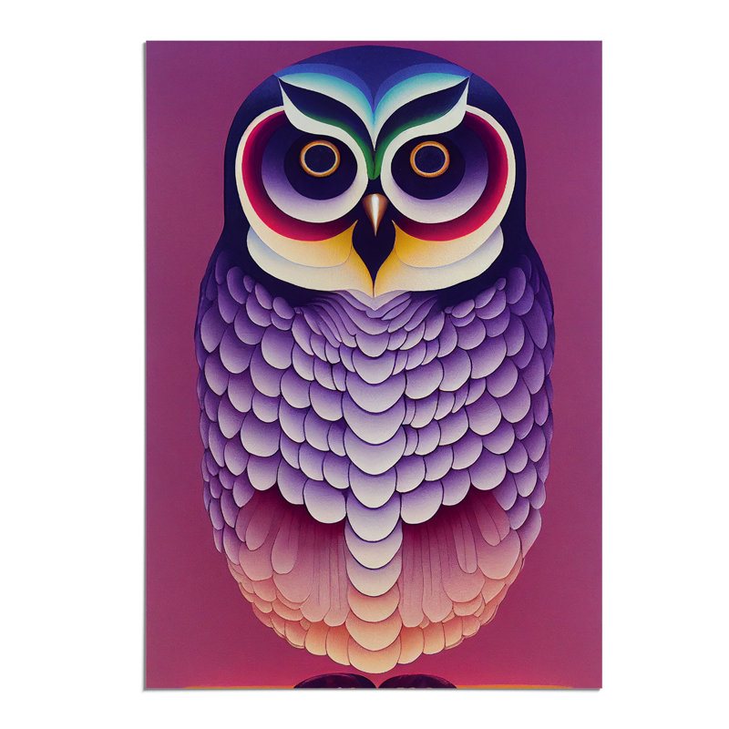 Adventurous Owl Abstract - Wall Art, Paper, 42cm H x 29.7cm W