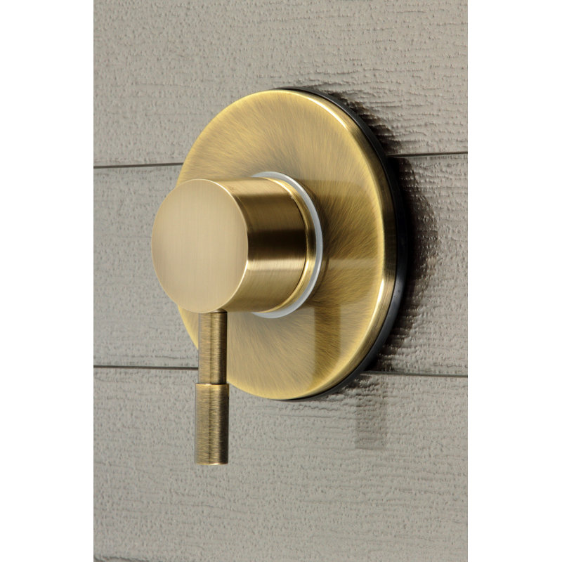 Kingston Brass Concord Single-Handle Wall Mount Three-Way Diverter Valve with Trim Kit, Antique Brass