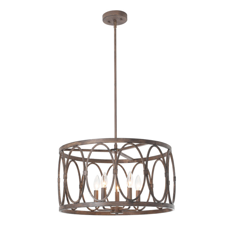 Argeros 5 - Light Dimmable Drum Chandelier