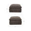 Repose-pieds Dewey bleu marine et brun-1782062247
